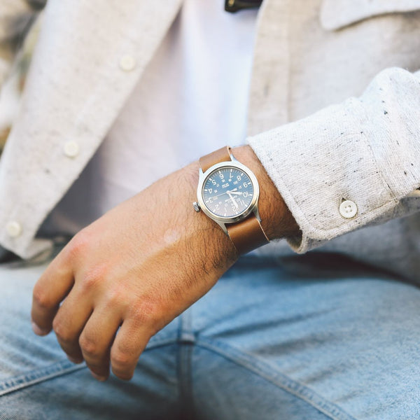 Horween Leather Timex Watch Attic Button