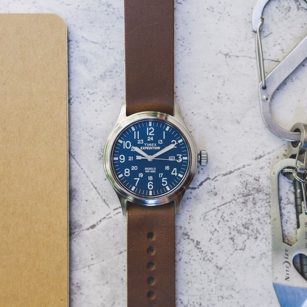 Timex horween top leather chronograph