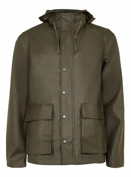 Khaki Showerproof Rubberised Parka