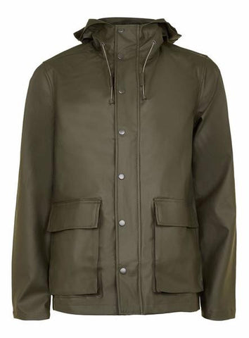 Khaki Showerproof Rubberised Parka